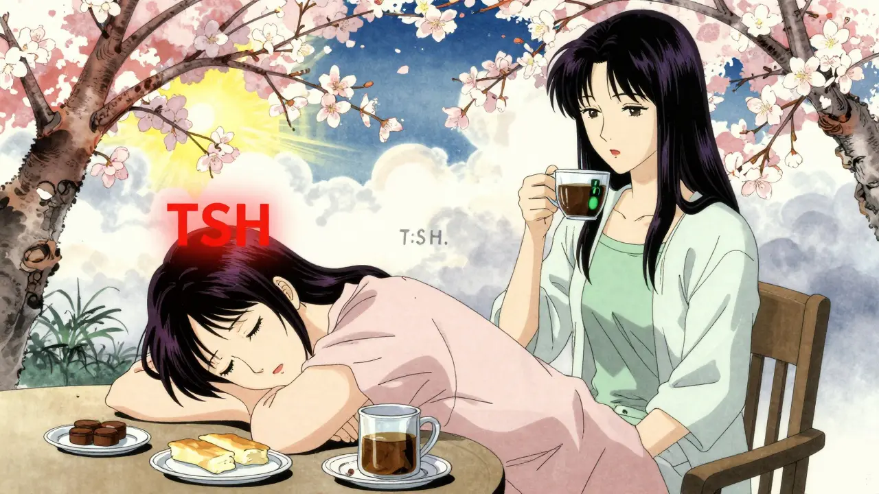 Before and after: tired patient transformed into vibrant version after waiting an hour for coffee.